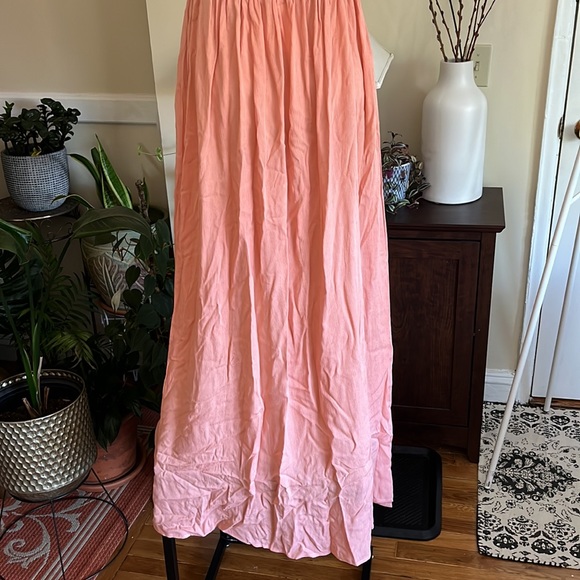 💖💃🏻Rebellion Again Summer Peach Crochet Strapped Long Dress- Women-L- NWT - Picture 9 of 16